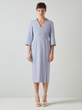 L.K.Bennett Sky Shift Midi Dress, Light Blue