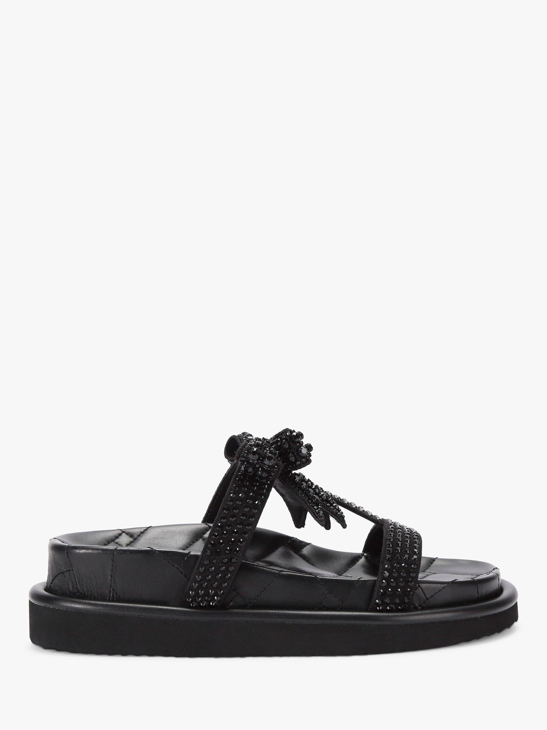 Kurt Geiger London Orson Crystal Drenched Bow Sandals, Black