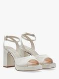 Rainbow Club Amy Block Heel Satin Sandals, Ivory