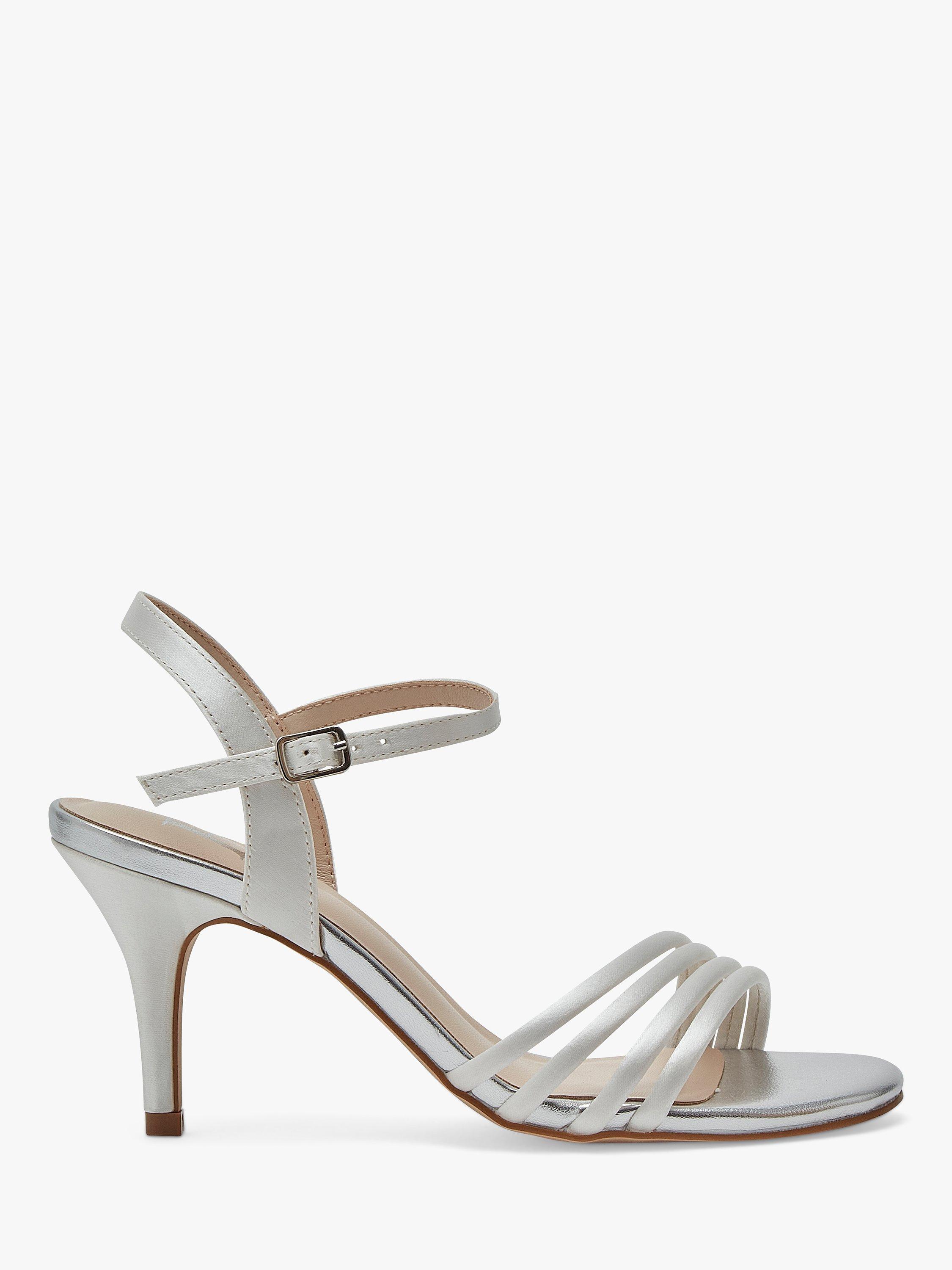 Rainbow Club Dakota Strappy Wedding Sandals, Ivory Satin, 6