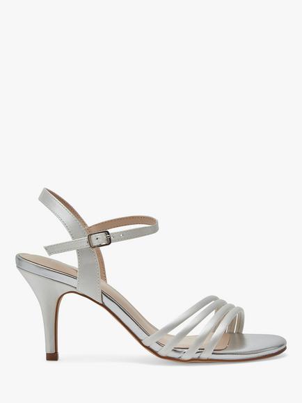 Rainbow Club Dakota Strappy Wedding Sandals, Ivory Satin, Ivory Satin