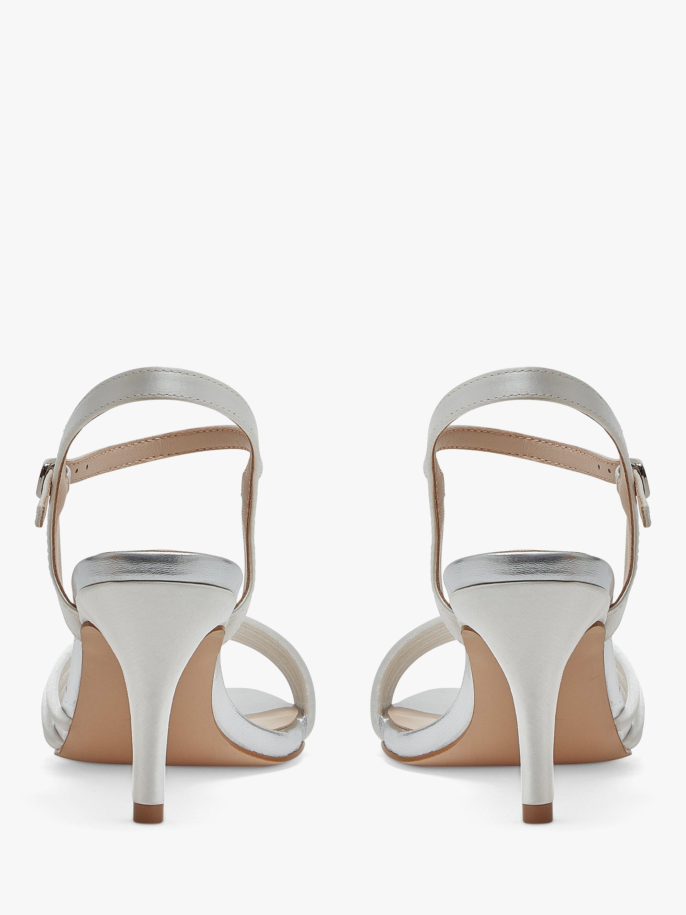 Product image 3 of 4, which shows Rainbow Club Dakota Strappy Wedding Sandals, Ivory Satin, 6