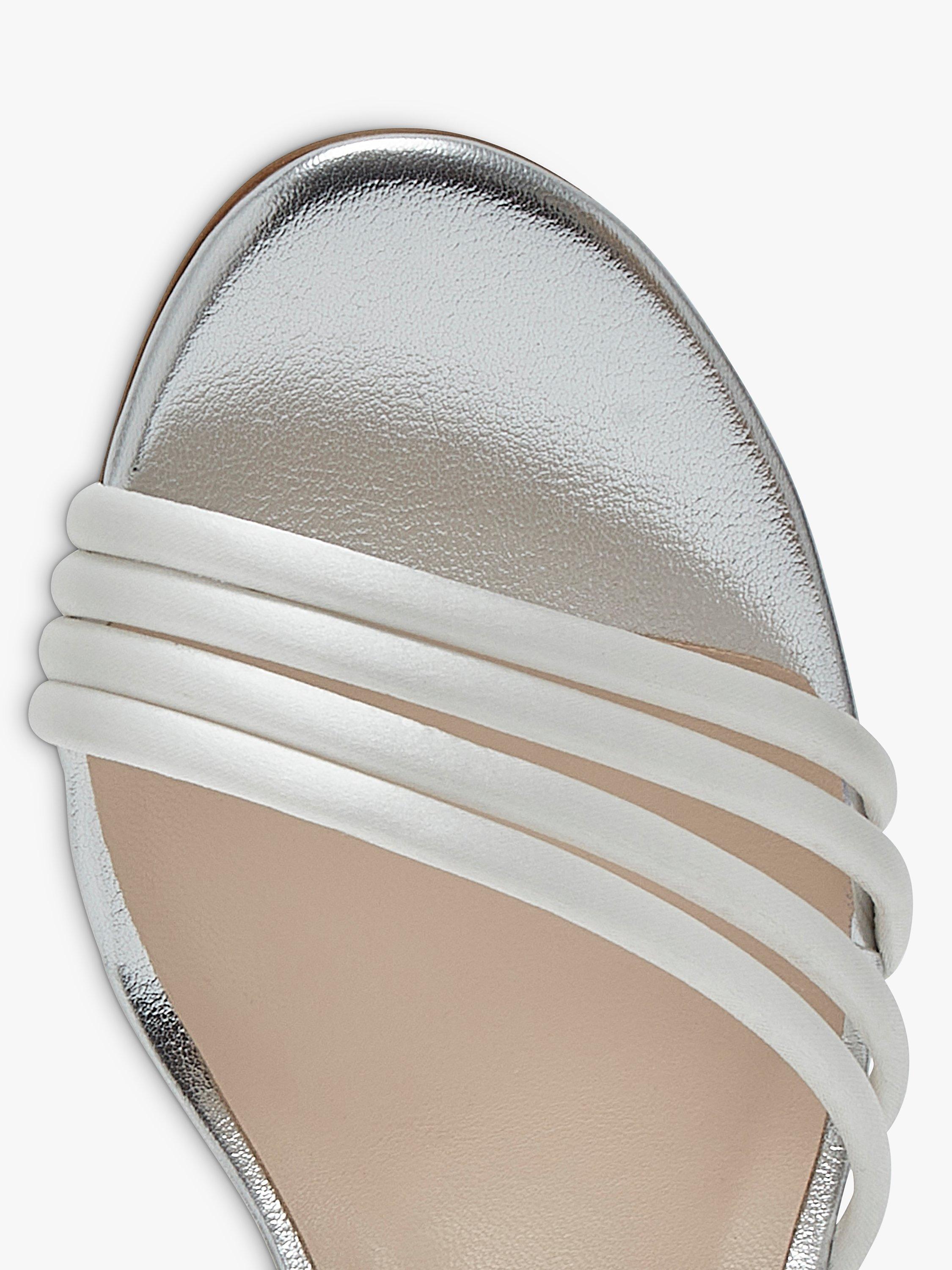Product image 4 of 4, which shows Rainbow Club Dakota Strappy Wedding Sandals, Ivory Satin, 6