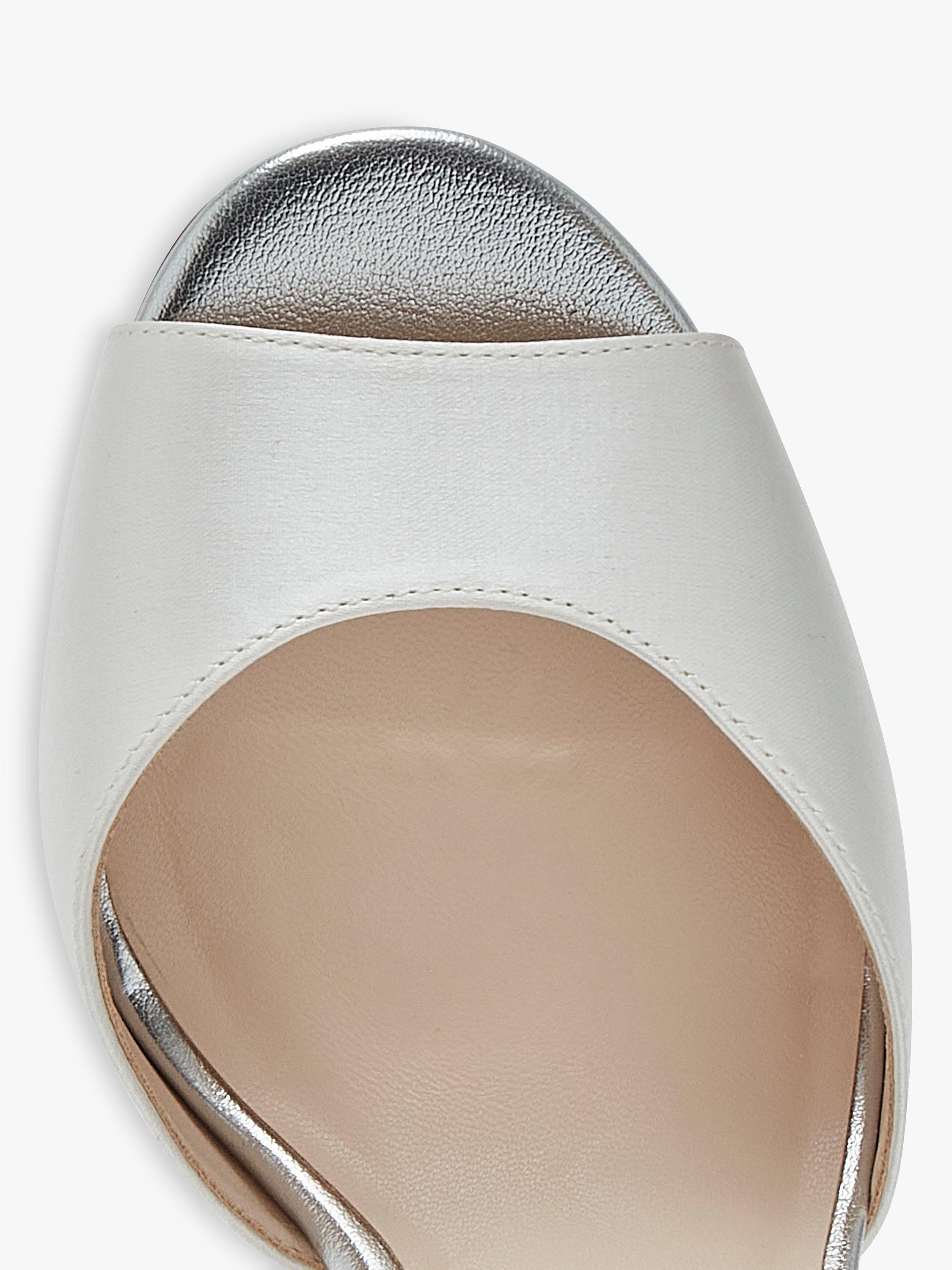 Product image 4 of 4, which shows Rainbow Club Kala Ankle Strap Wedding Sandals, Ivory Satin, 4