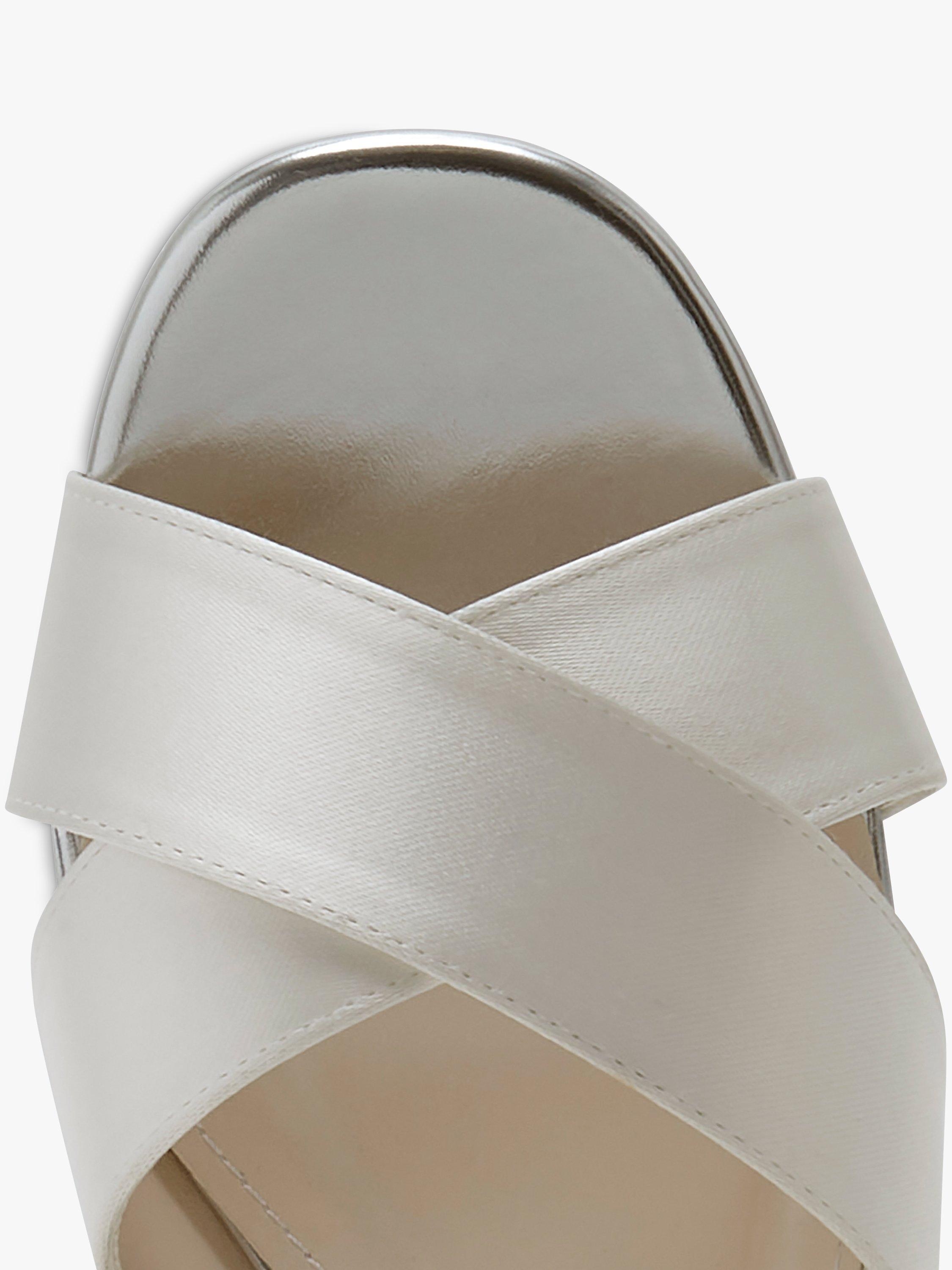 Product image 4 of 4, which shows Rainbow Club Zuri Platform Wedding Sandals, Ivory Satin, 3