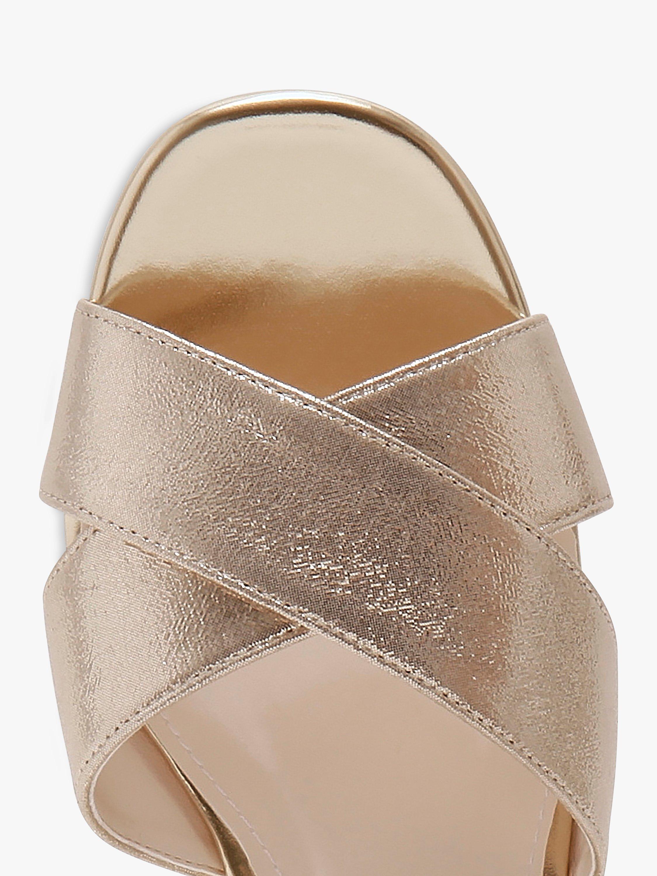 Product image 4 of 4, which shows Rainbow Club Zuri Sparkle Fabric Platform Sandals, Gold, 3
