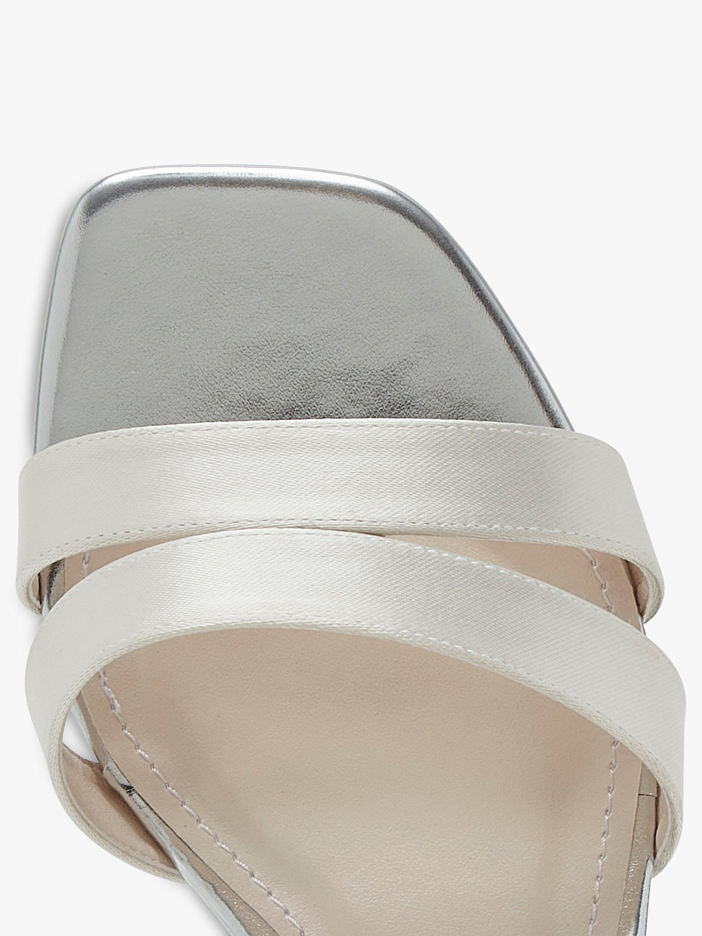 Rainbow Club Zara Low Heel Wedding Sandals, Ivory Satin, 3