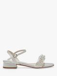 Rainbow Club Kendall Pearl Detail Wedding Flat Sandals, Ivory Satin