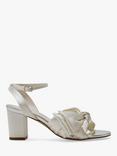 Rainbow Club Arabella Bow Detail Wedding Sandals, Ivory Satin