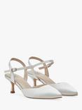 Rainbow Club Lottie Kitten Heel Wedding Court Shoes, Ivory Satin