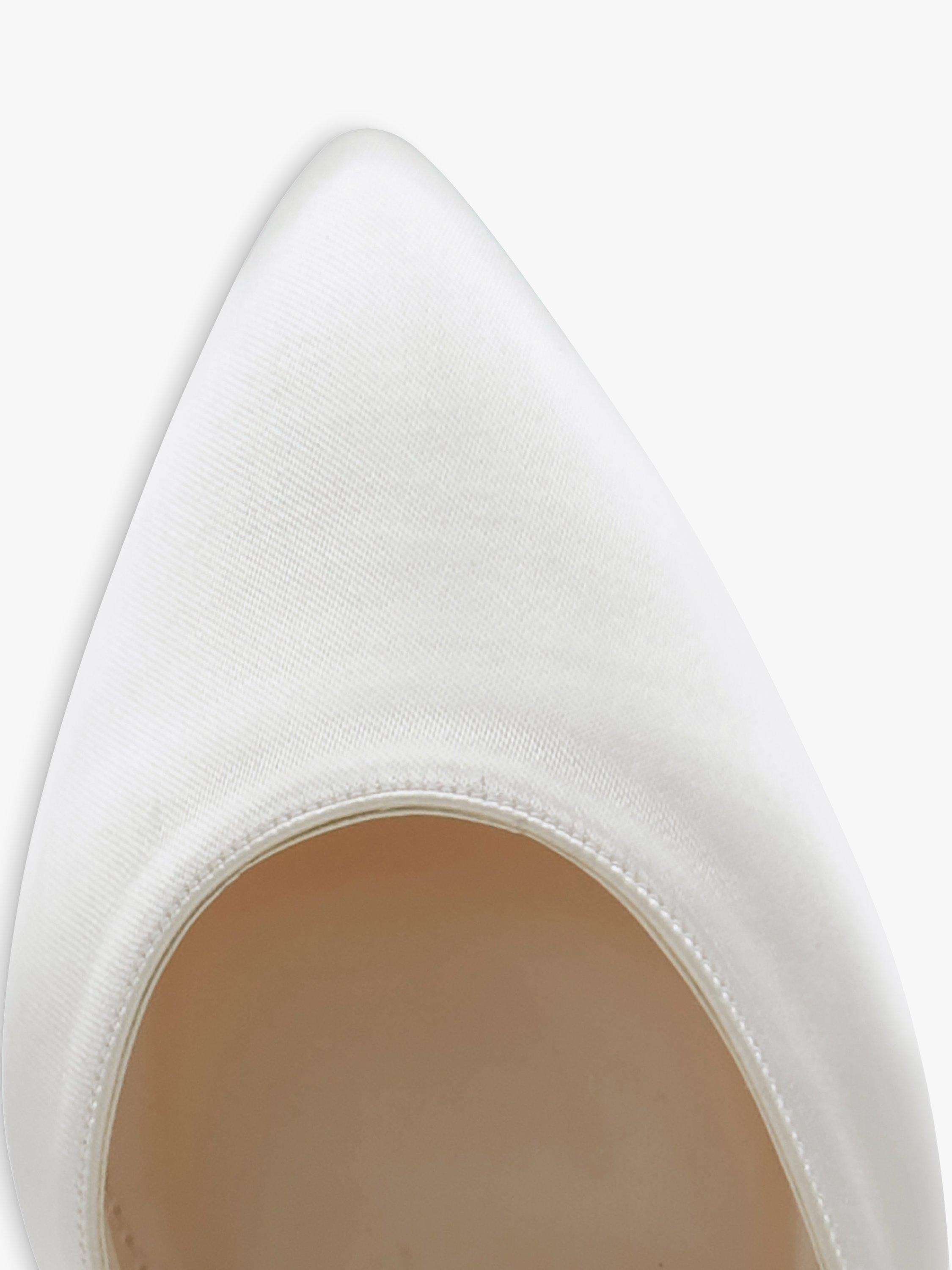 Rainbow Club Elari Ankle Strap Wedding Shoes, Ivory Satin, 3