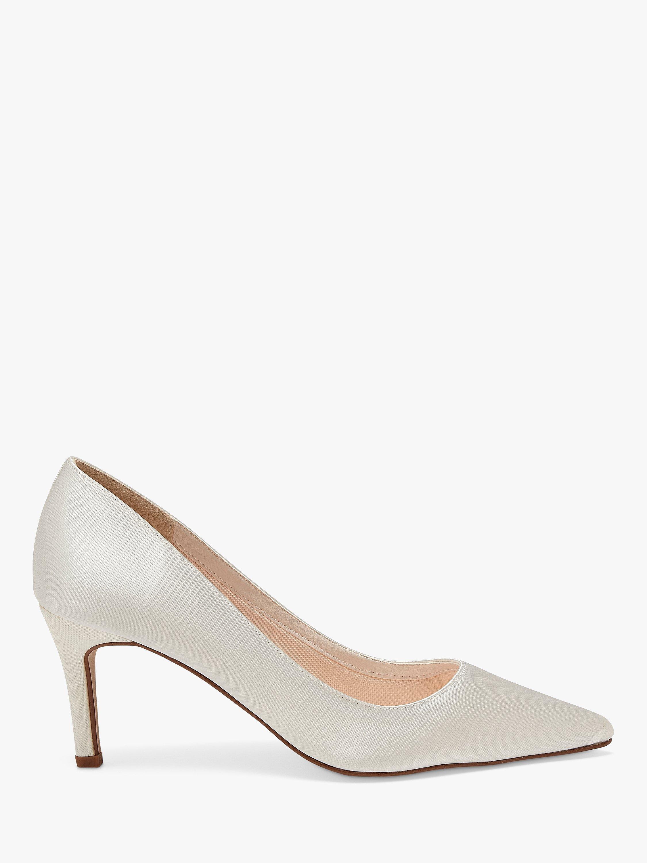 Rainbow Club Morgan II Wedding Court Shoes, Ivory Satin, 3