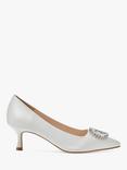 Rainbow Club Audley Kitten Heel Wedding Court Shoes, Ivory Satin