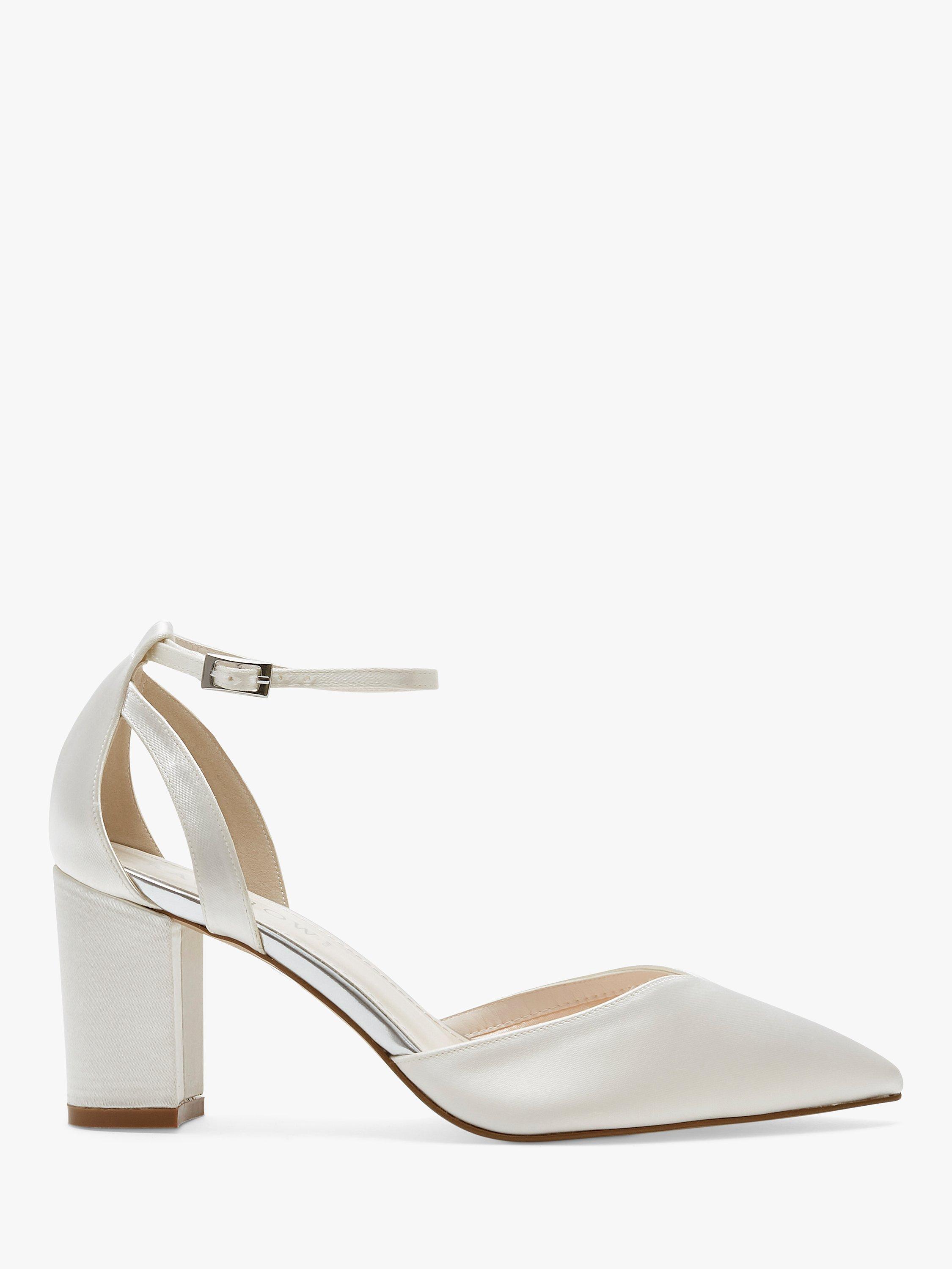 Rainbow Club Bella Wide Fit Wedding Shoes Ivory Satin