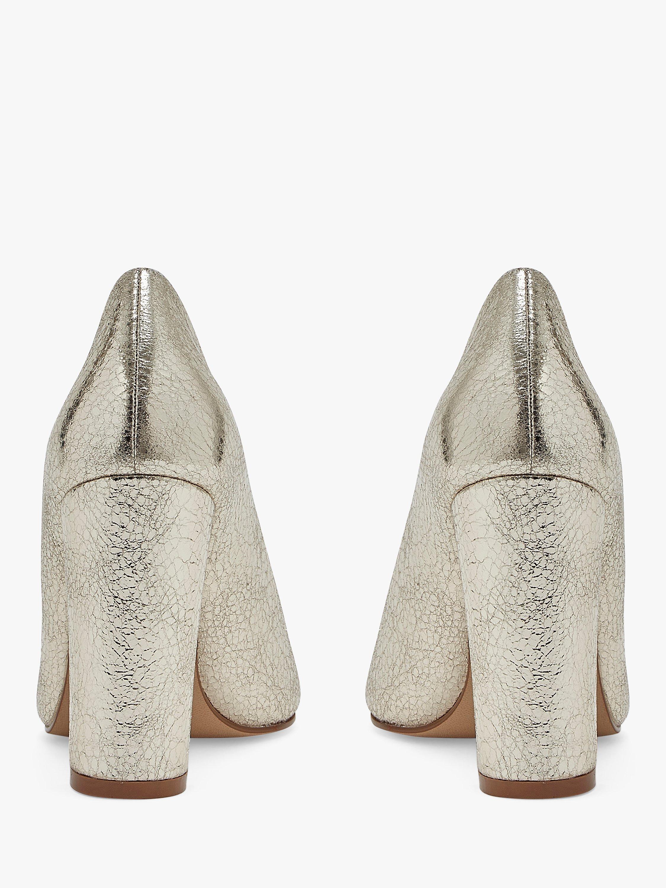 Product image 3 of 4, which shows Rainbow Club Remi Block Heel Shoes, Crackled Gold, 3