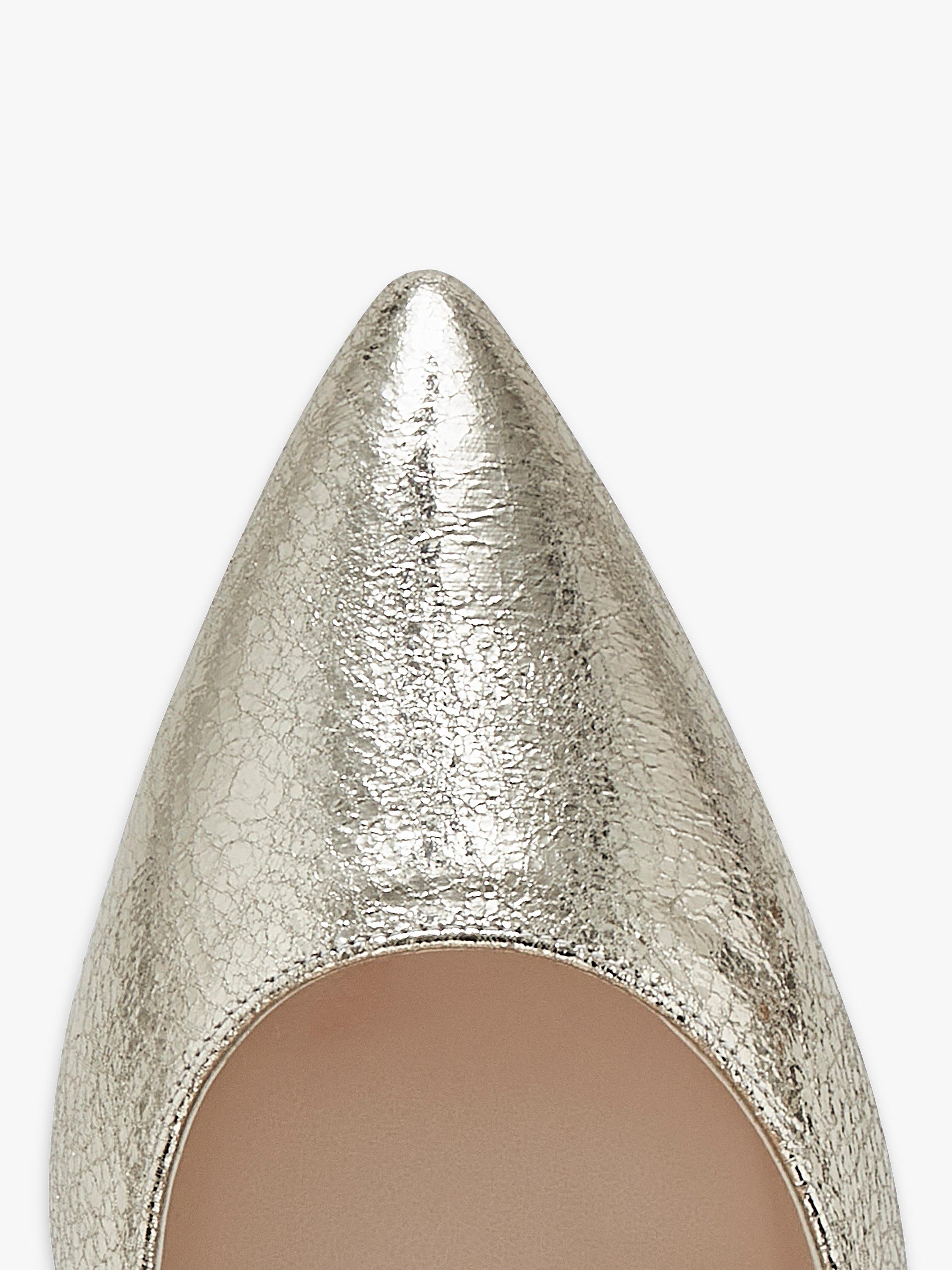 Product image 4 of 4, which shows Rainbow Club Remi Block Heel Shoes, Crackled Gold, 3