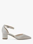 Rainbow Club Imogen Low Heel Wedding Court Shoes, Ivory Satin