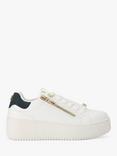 KG Kurt Geiger Leslie Side Zip Flatform Trainers, Blue Navy