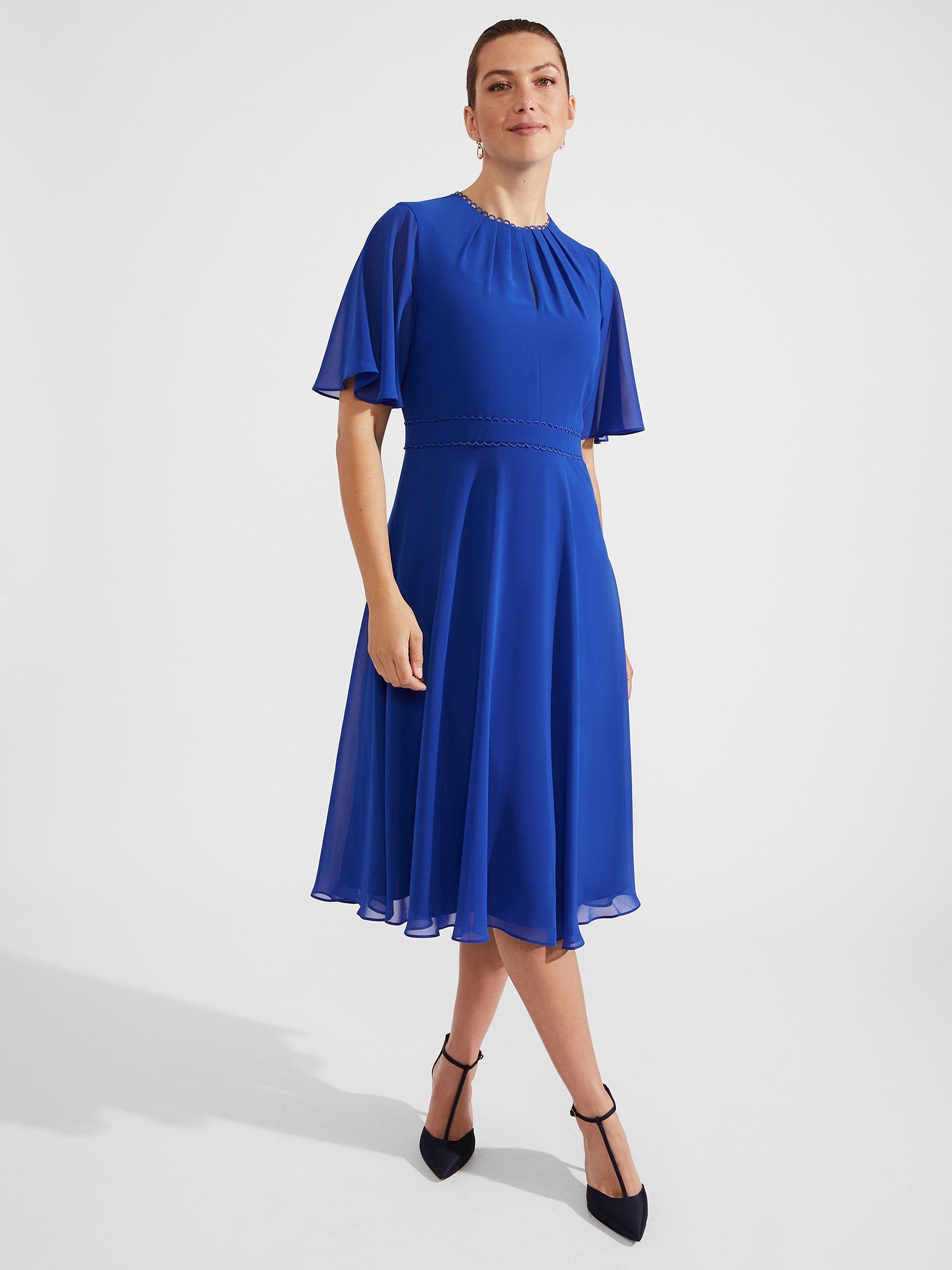 Hobbs Petite Samara Dress Lapis Blue