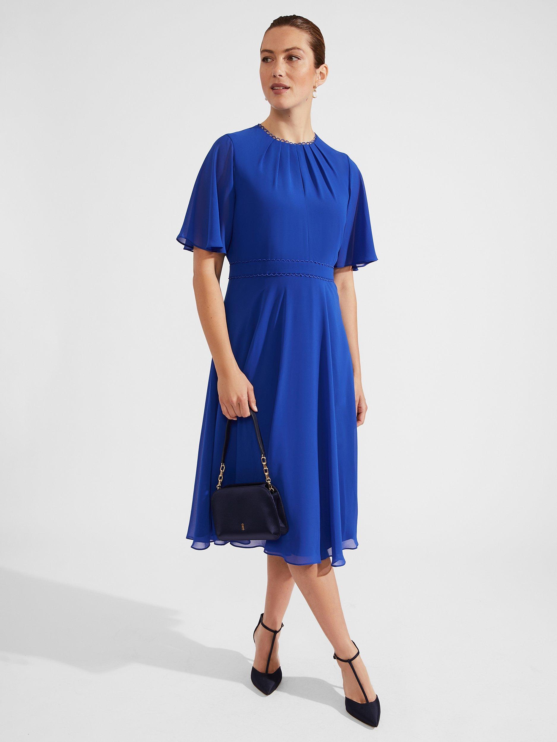 Hobbs Petite Samara Dress Lapis Blue