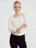 Hobbs Sonya Boat Neck Top, Multi Spot