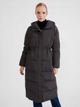 Hobbs Leslie Hooded Long Puffer Jacket, Asphalt