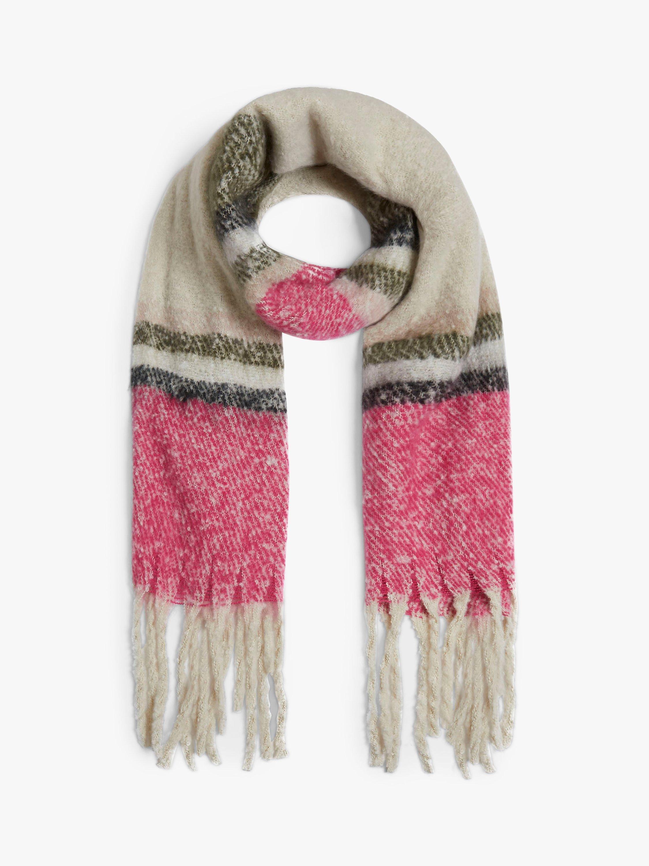 Product image 1 of 3, which shows James Lakeland Stripe Blanket Scarf, Pink, One Size