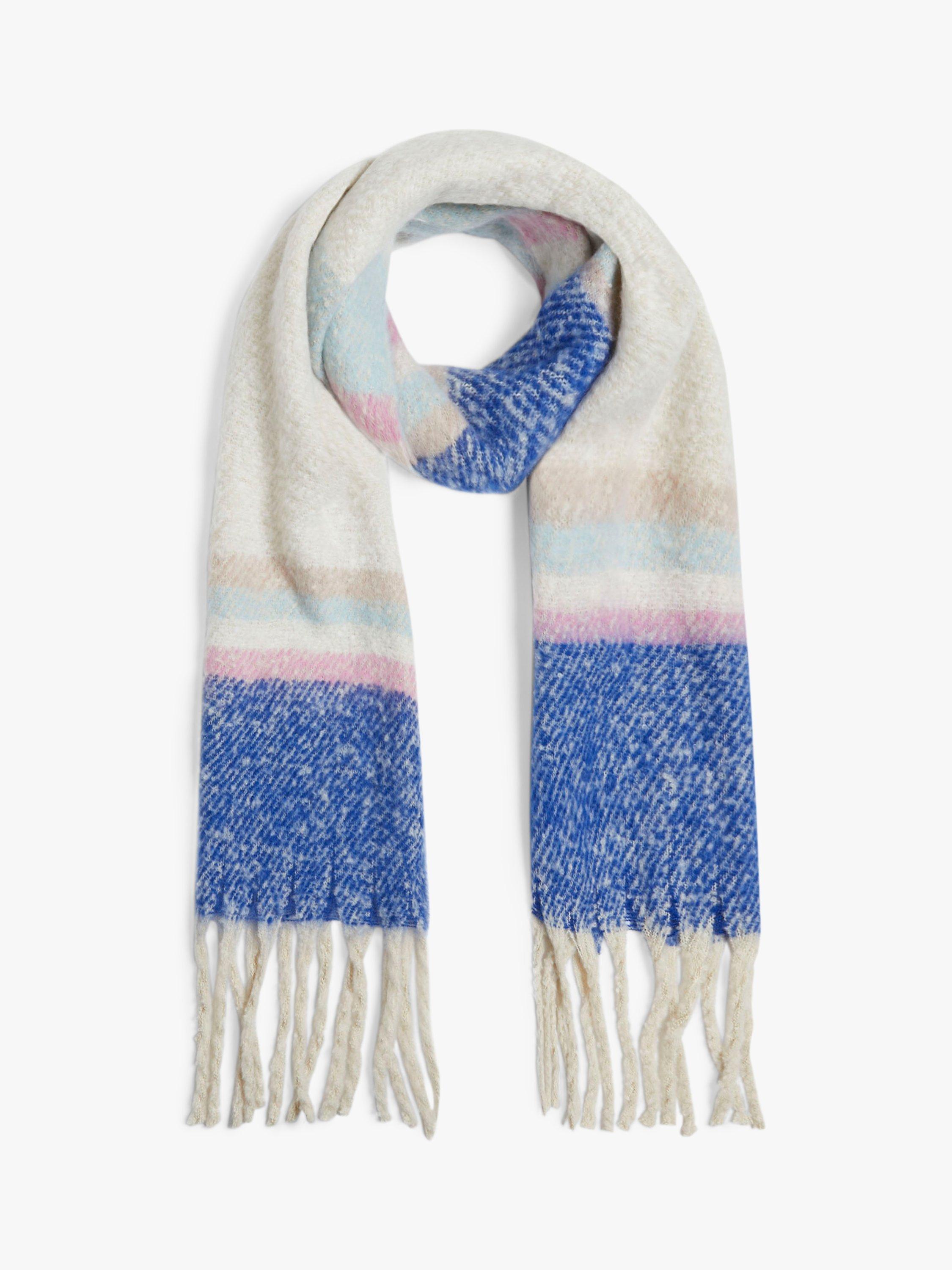 Product image 1 of 3, which shows James Lakeland Stripe Blanket Scarf, Blue/Multi, One Size