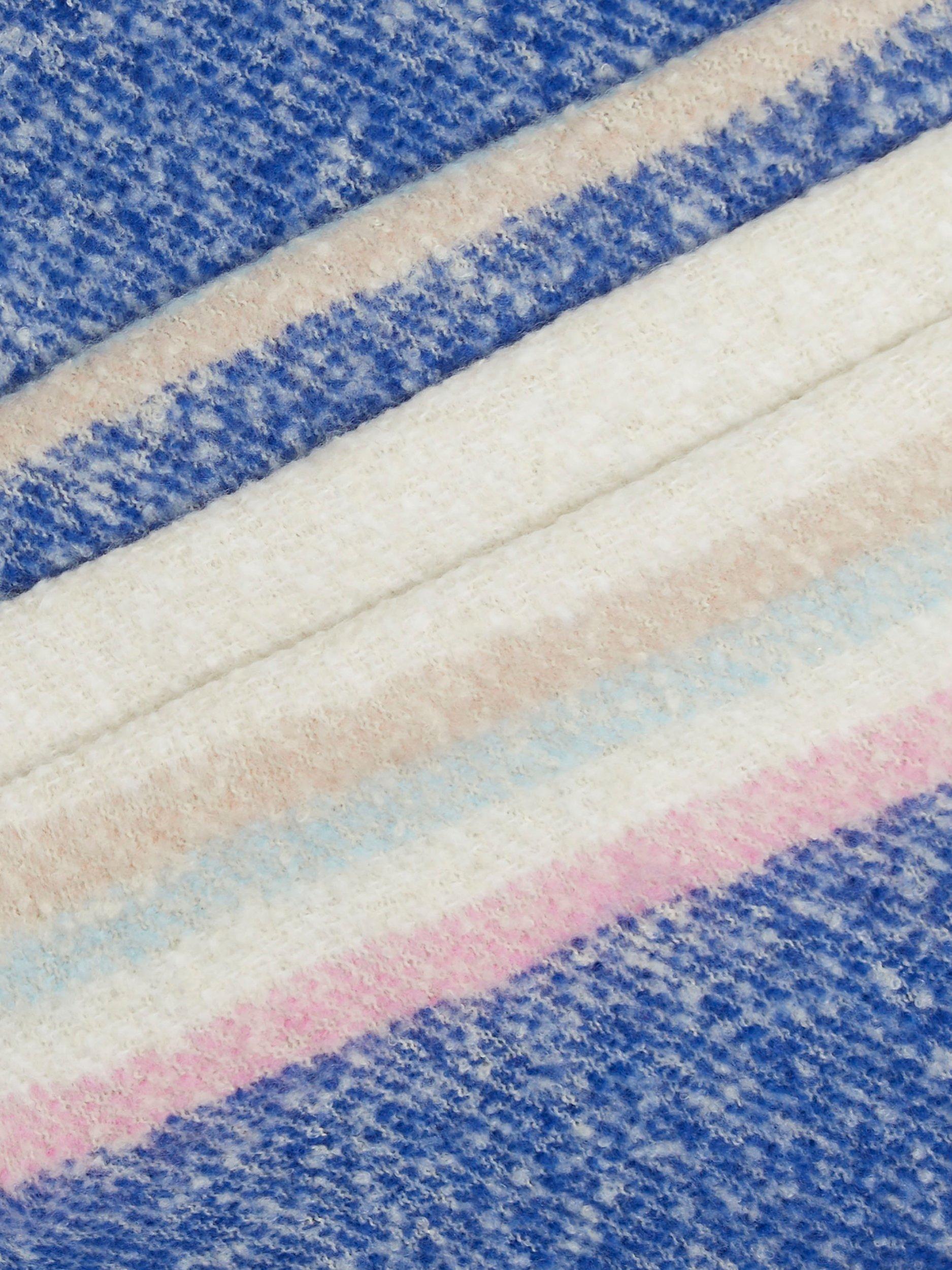 Product image 3 of 3, which shows James Lakeland Stripe Blanket Scarf, Blue/Multi, One Size