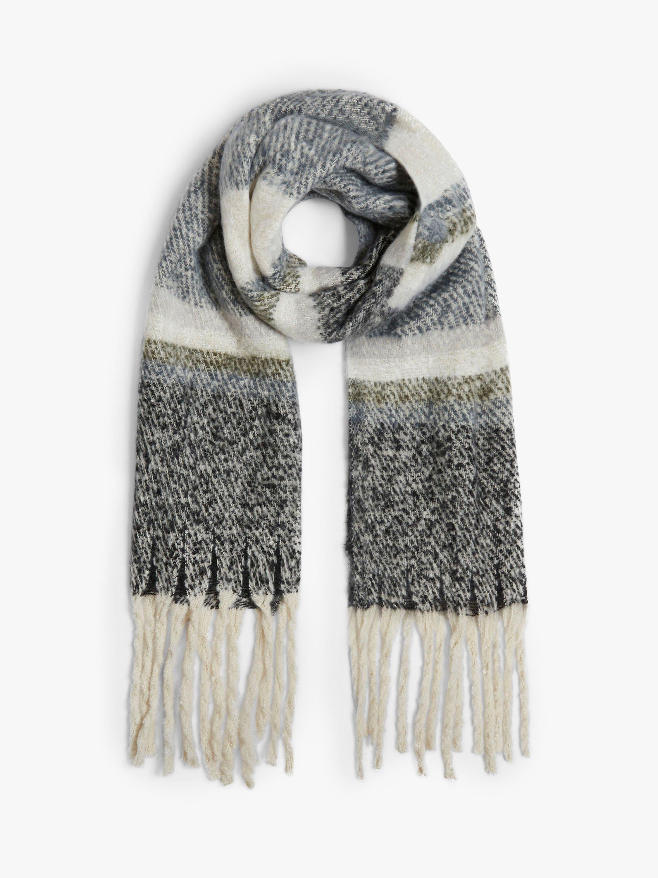 Product image 1 of 3, which shows James Lakeland Stripe Blanket Scarf, Black, One Size