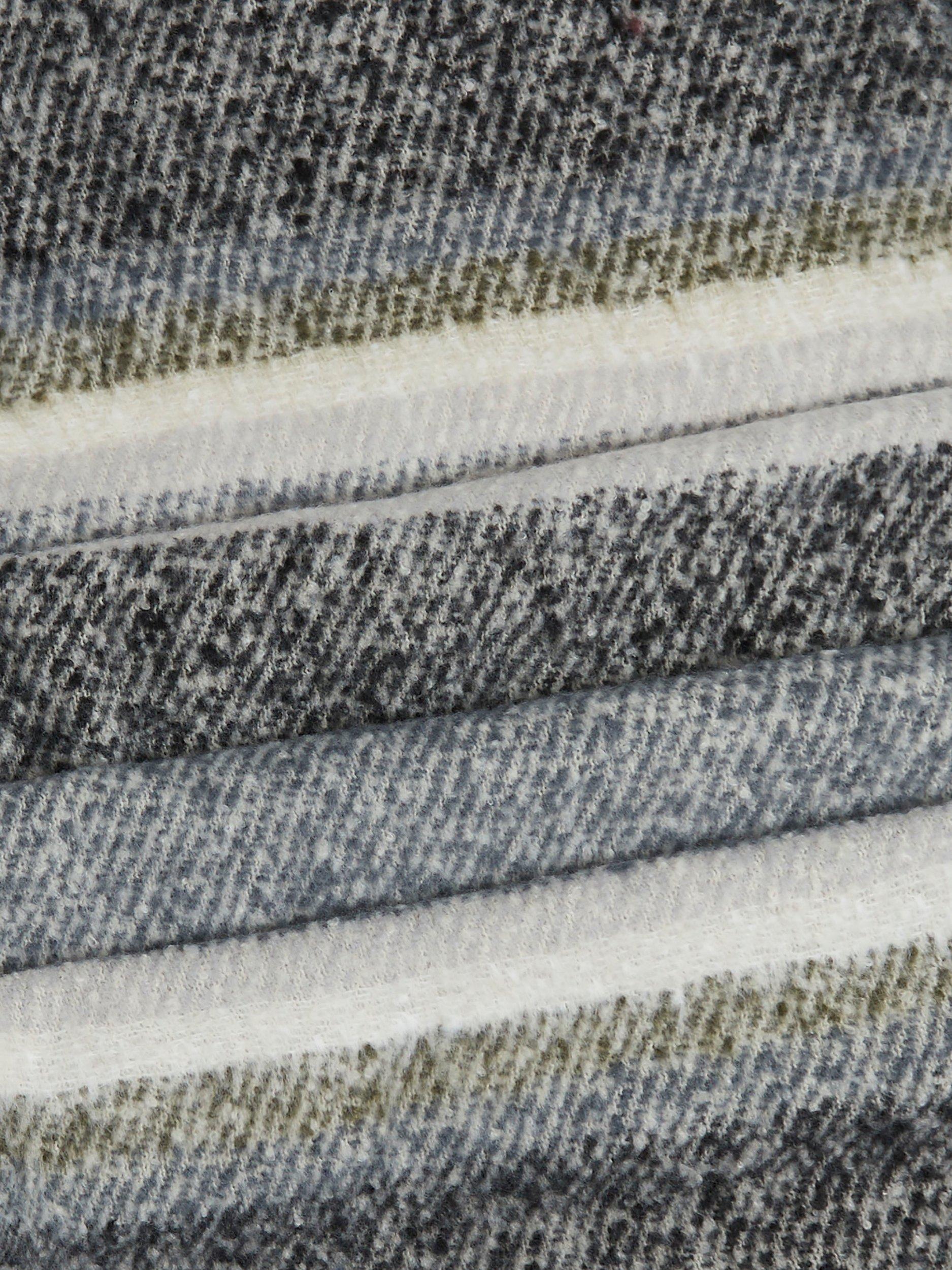 Product image 3 of 3, which shows James Lakeland Stripe Blanket Scarf, Black, One Size