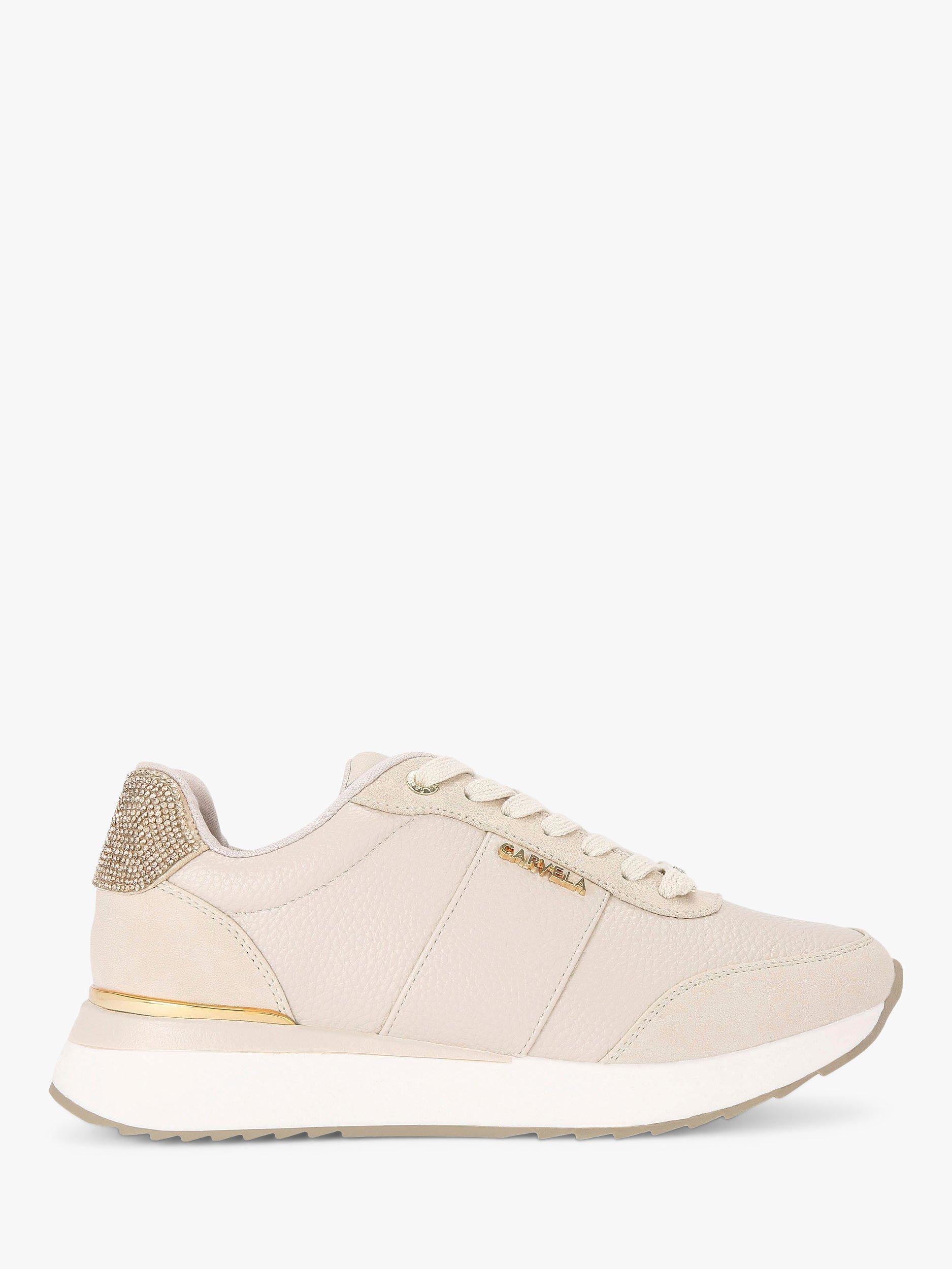 Carvela Fleet Embellished Trainers Taupe