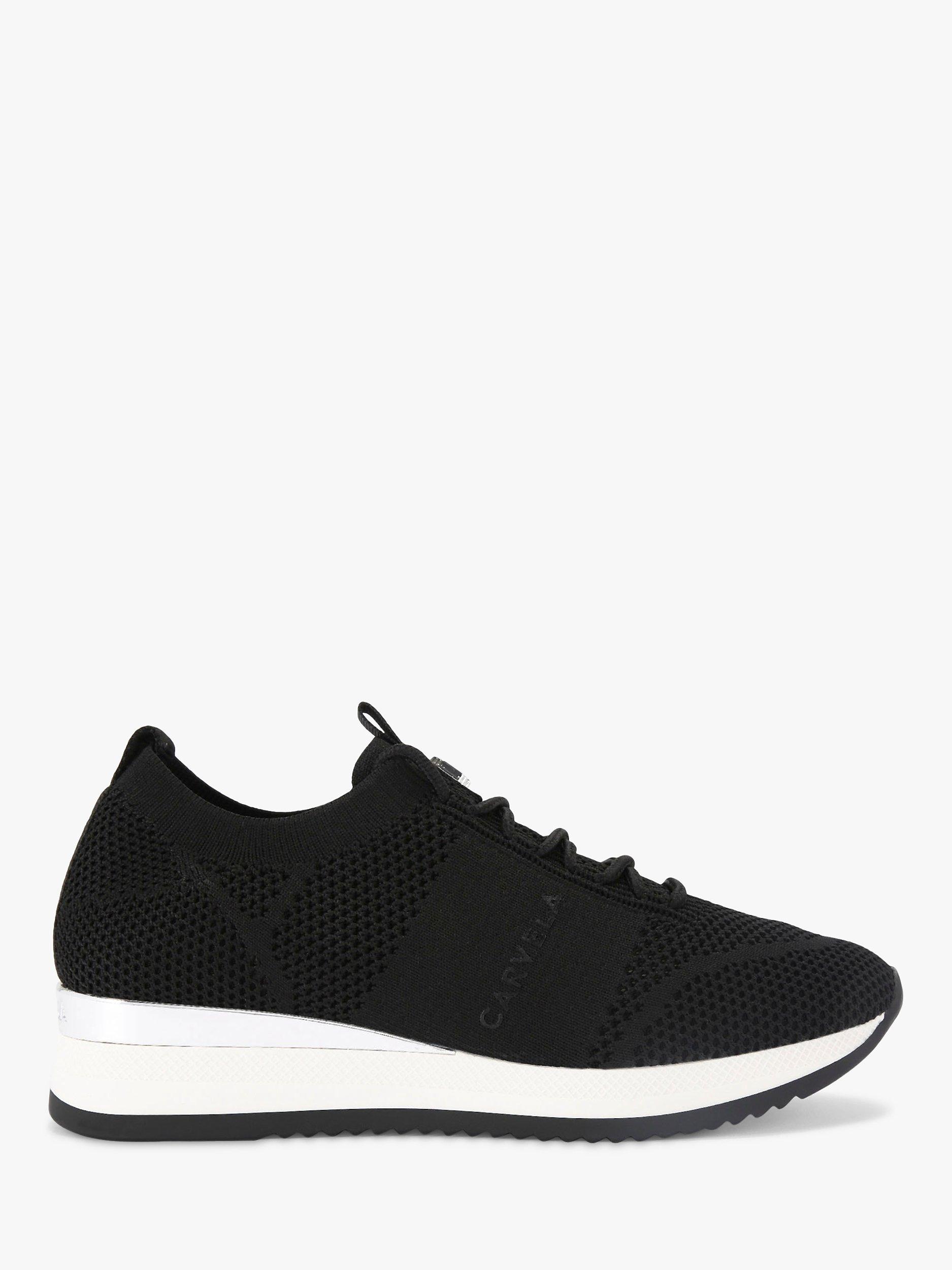 Carvela Frame Knit Trainers Black Black 4