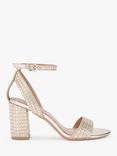 Carvela Kianni Embellished Block Heel Sandals, Gold