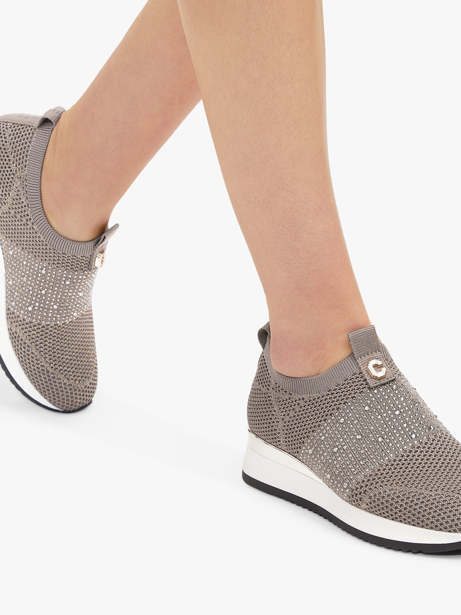 Product image 3 of 5, which shows Carvela Janeiro 2 Knitted Embellished Slip On Trainers, Bronze, 3