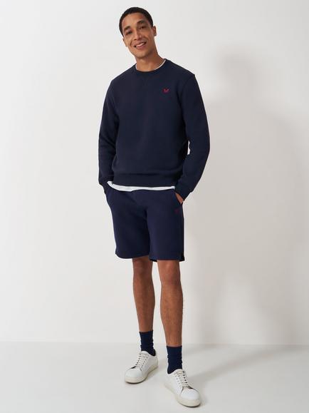 Crew Clothing Sweat Shorts - view 2, Dark Blue