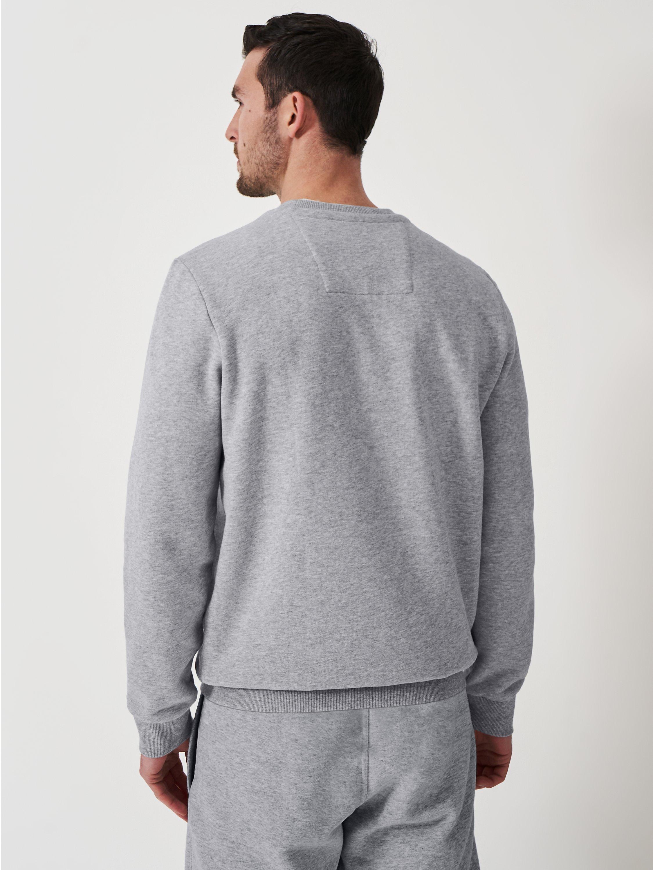 Crew Clothing Logo Sweatshirt, Marl Grey, L