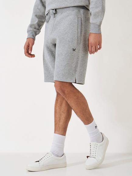 Crew Clothing Sweat Shorts, Mid Grey