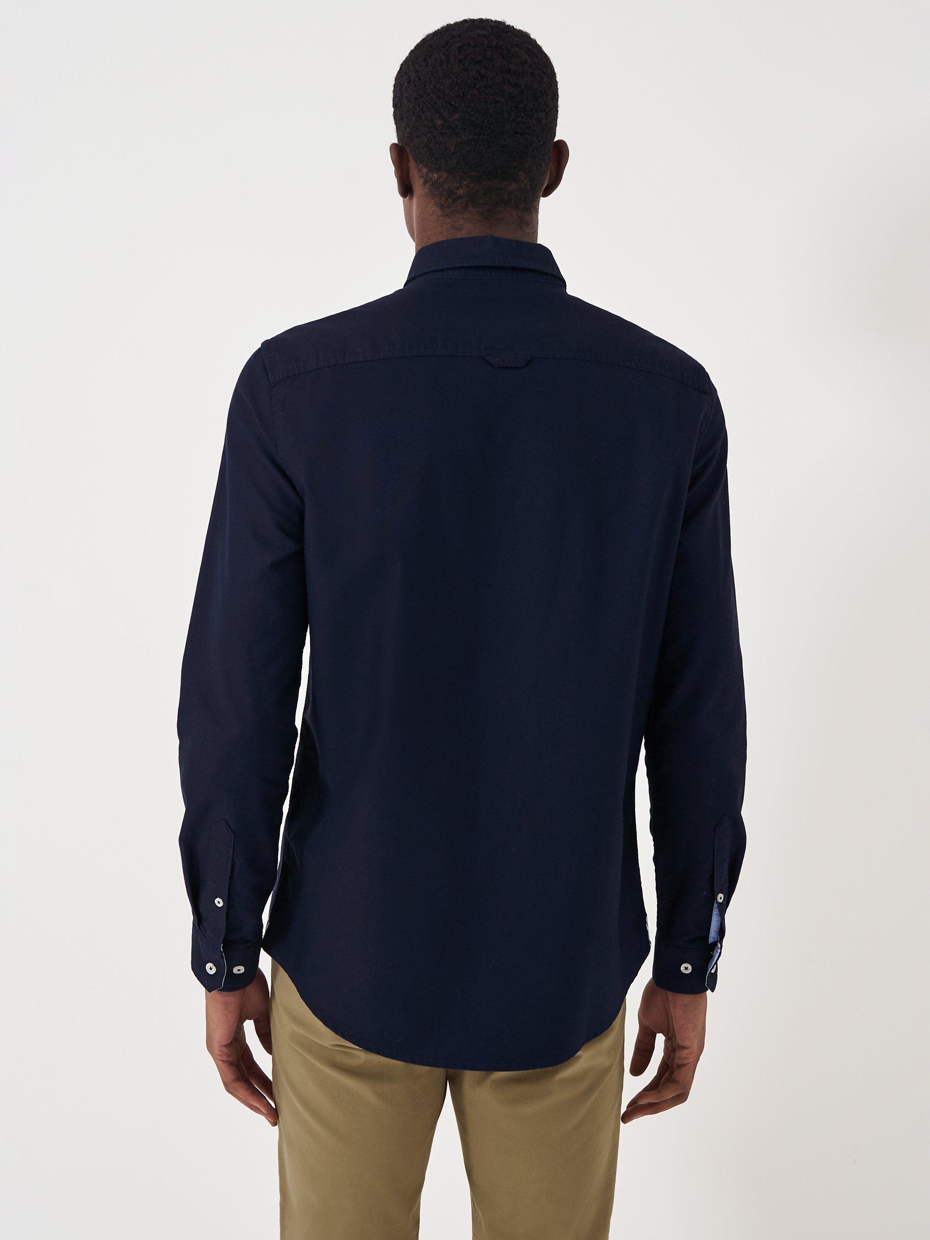 Product image 2 of 5, which shows Crew Clothing Slim Fit Oxford Shirt, Dark Blue, S