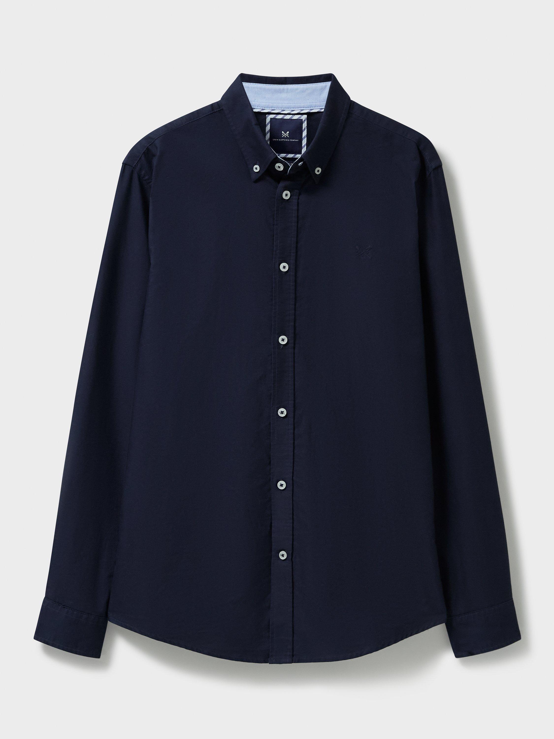Product image 4 of 5, which shows Crew Clothing Slim Fit Oxford Shirt, Dark Blue, S