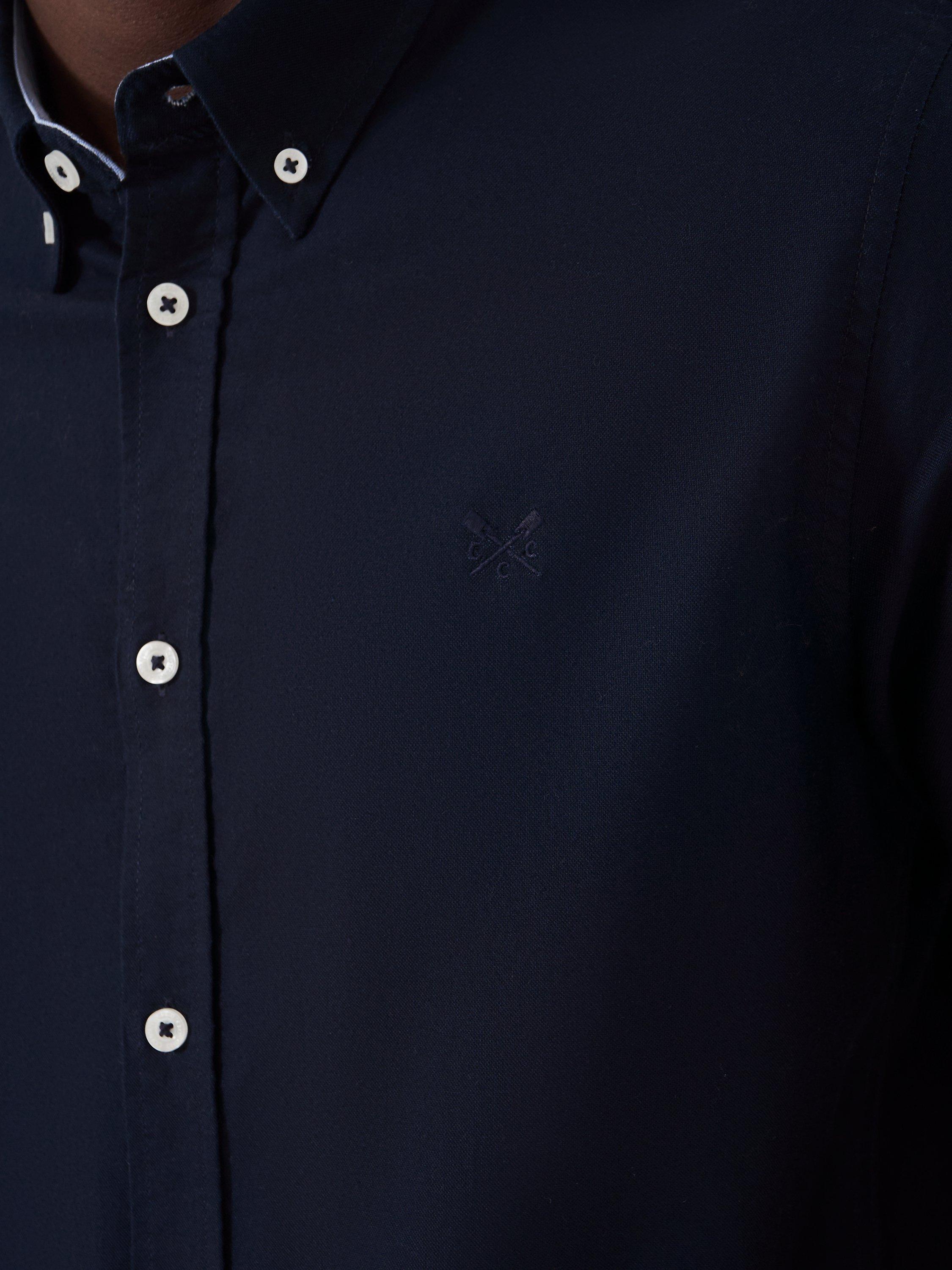 Product image 5 of 5, which shows Crew Clothing Slim Fit Oxford Shirt, Dark Blue, S