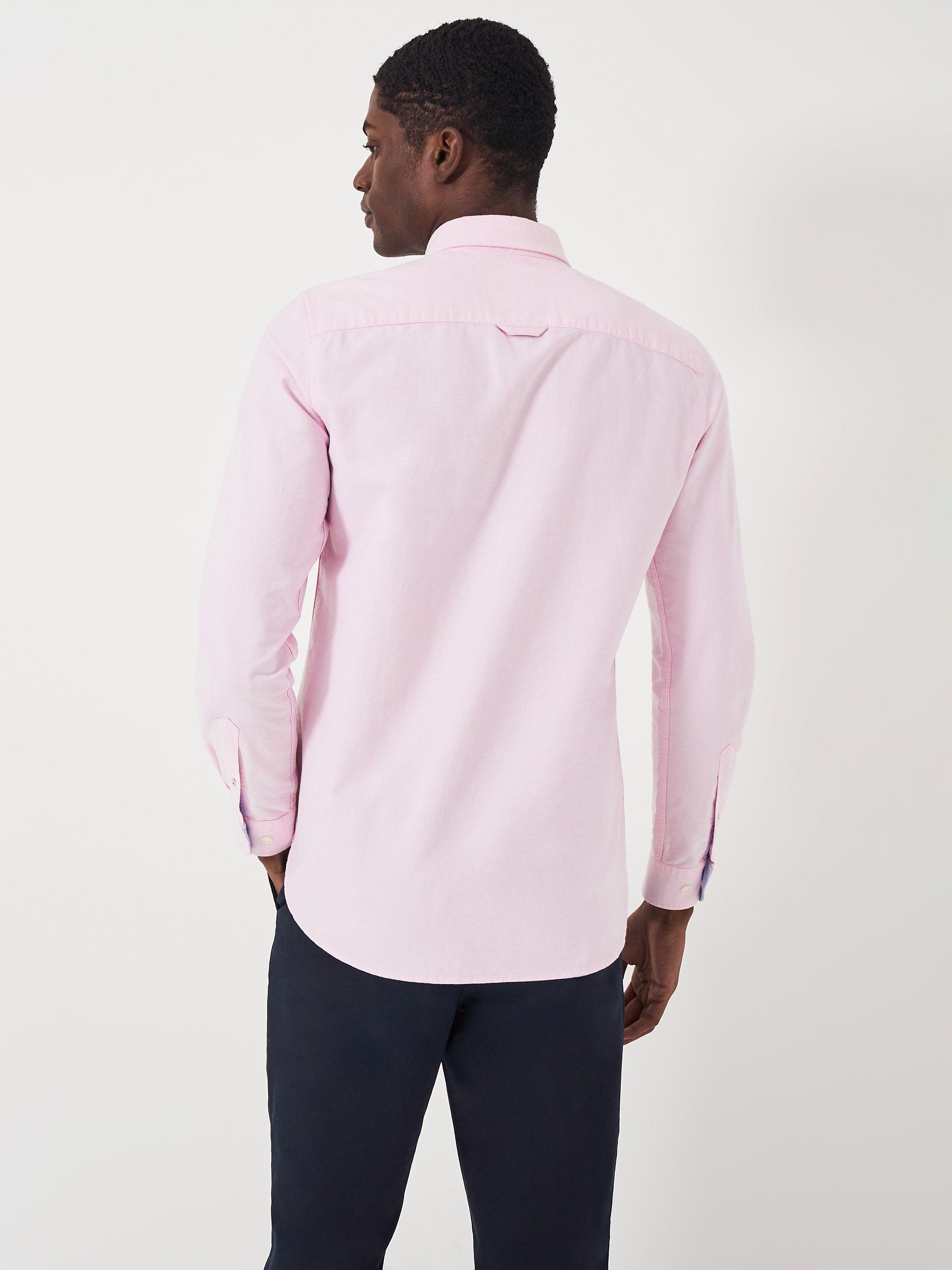 Product image 2 of 5, which shows Crew Clothing Slim Fit Oxford Shirt, Pastel Pink, S