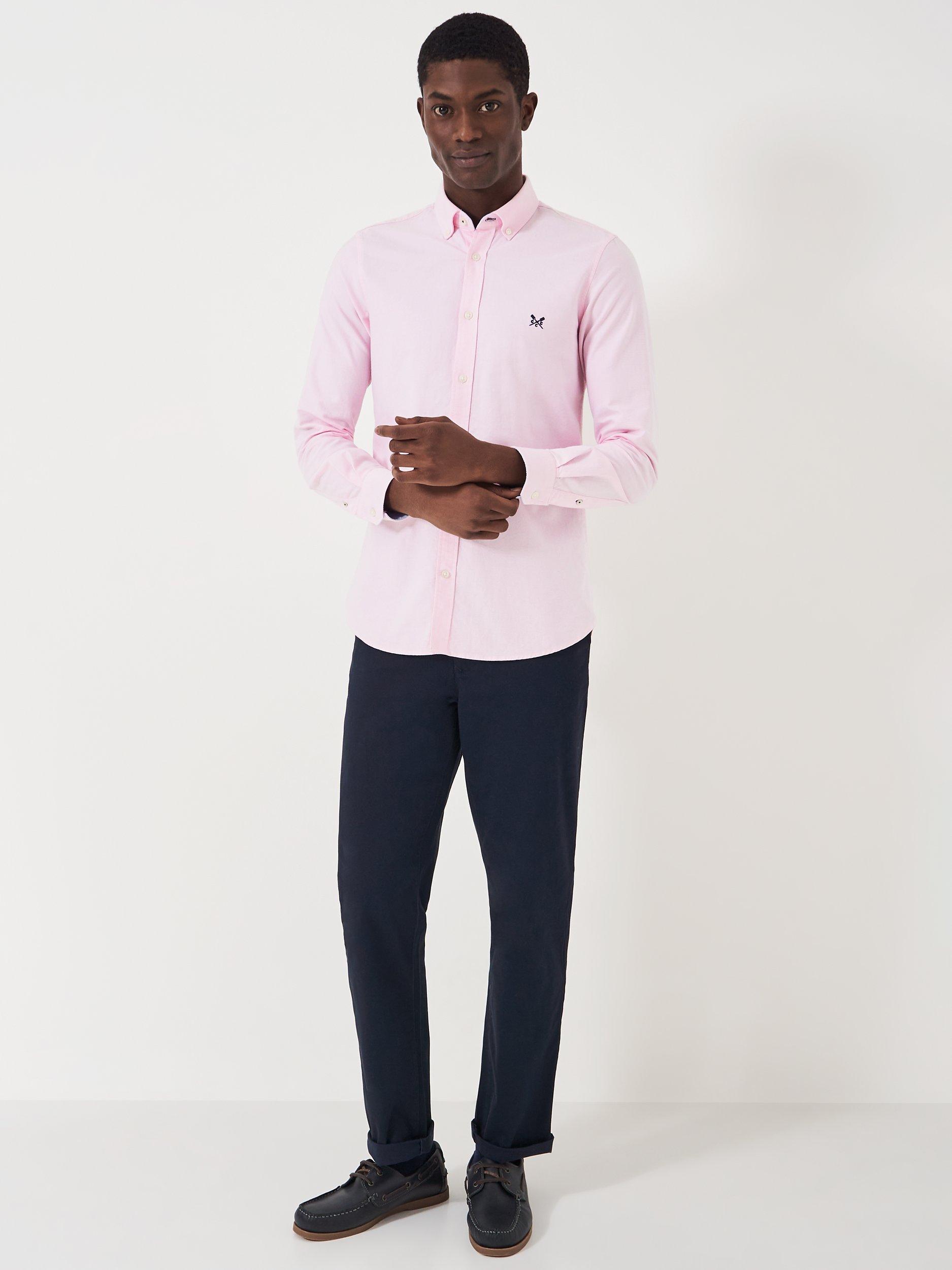 Product image 3 of 5, which shows Crew Clothing Slim Fit Oxford Shirt, Pastel Pink, S