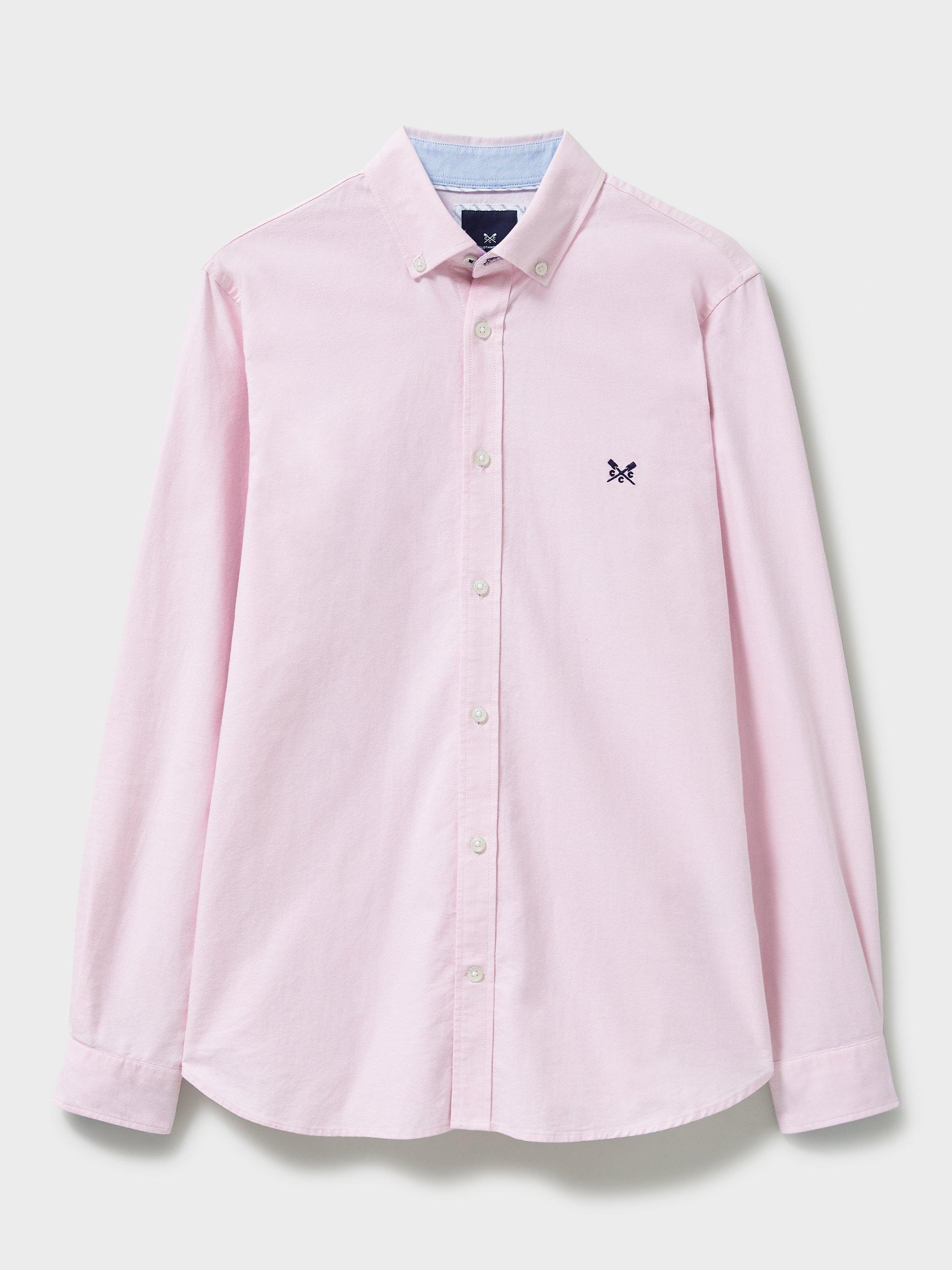 Product image 4 of 5, which shows Crew Clothing Slim Fit Oxford Shirt, Pastel Pink, S