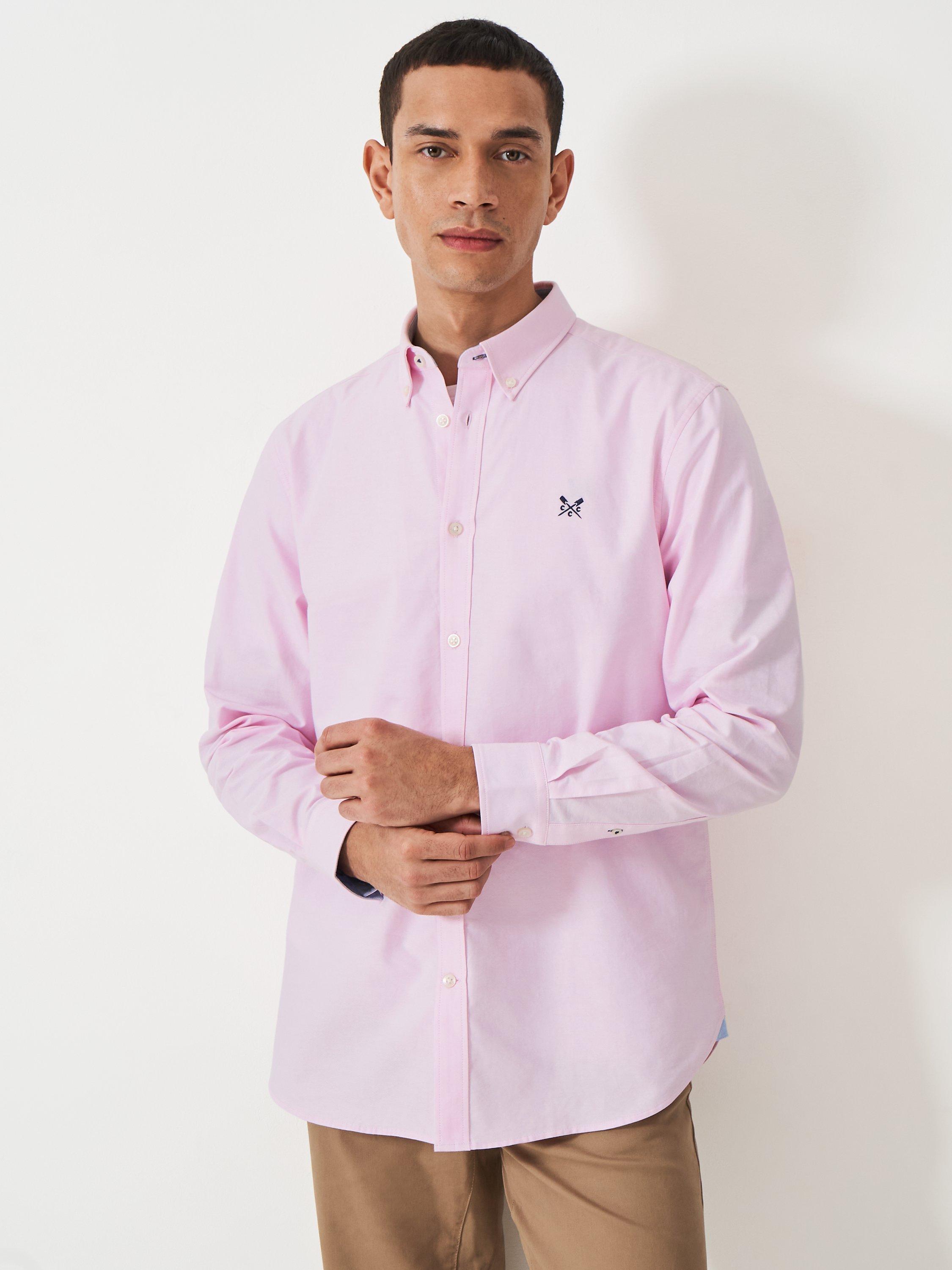 Product image 1 of 7, which shows Crew Clothing Slim Fit Oxford Shirt, Light Pink, XS