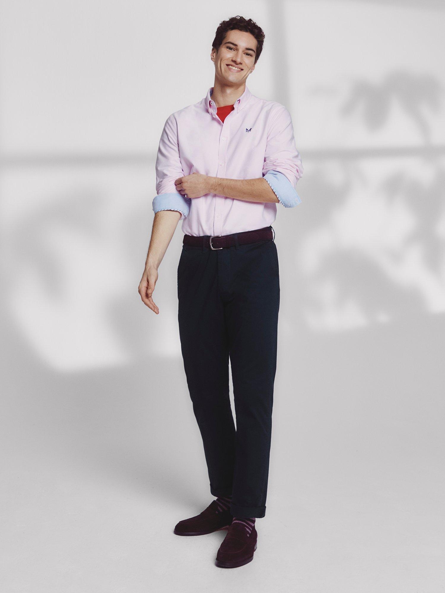 Product image 6 of 7, which shows Crew Clothing Slim Fit Oxford Shirt, Light Pink, XS