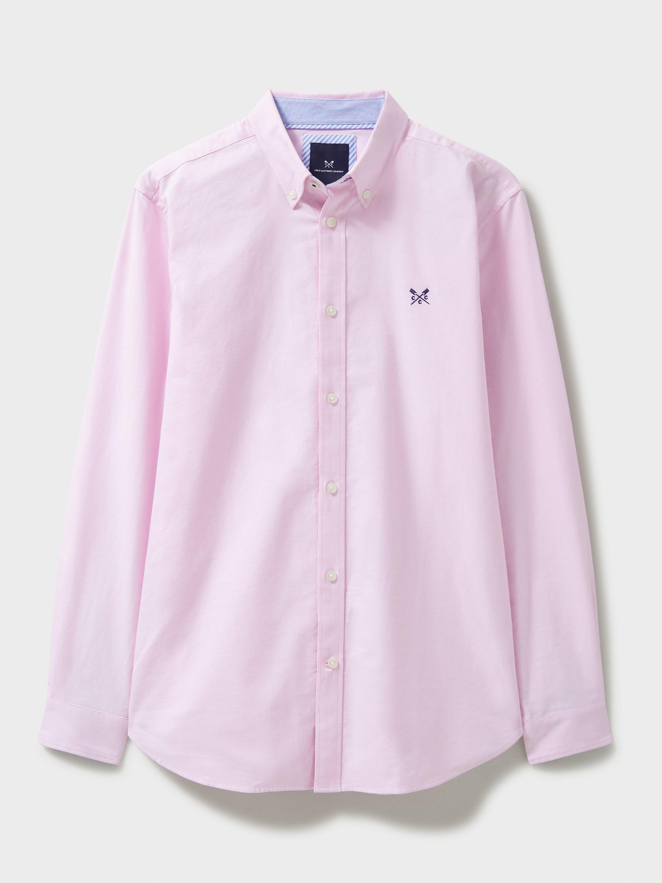 Product image 4 of 7, which shows Crew Clothing Slim Fit Oxford Shirt, Light Pink, XS