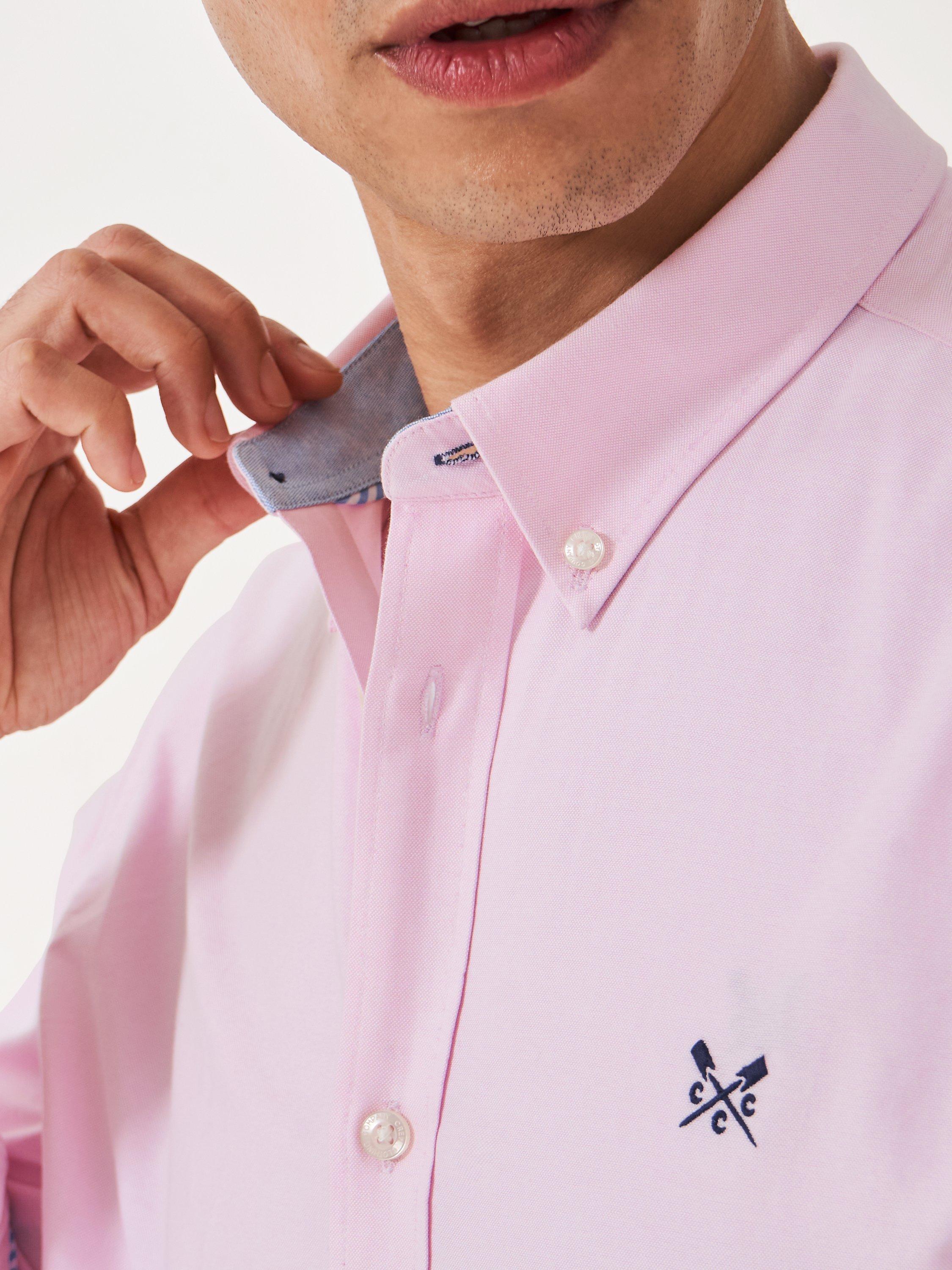 Product image 7 of 7, which shows Crew Clothing Slim Fit Oxford Shirt, Light Pink, XS