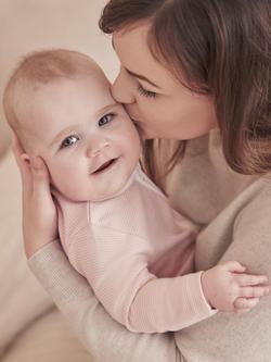 MORI Baby Clever Zip Pocket Sleepsuit, Pink/Multi