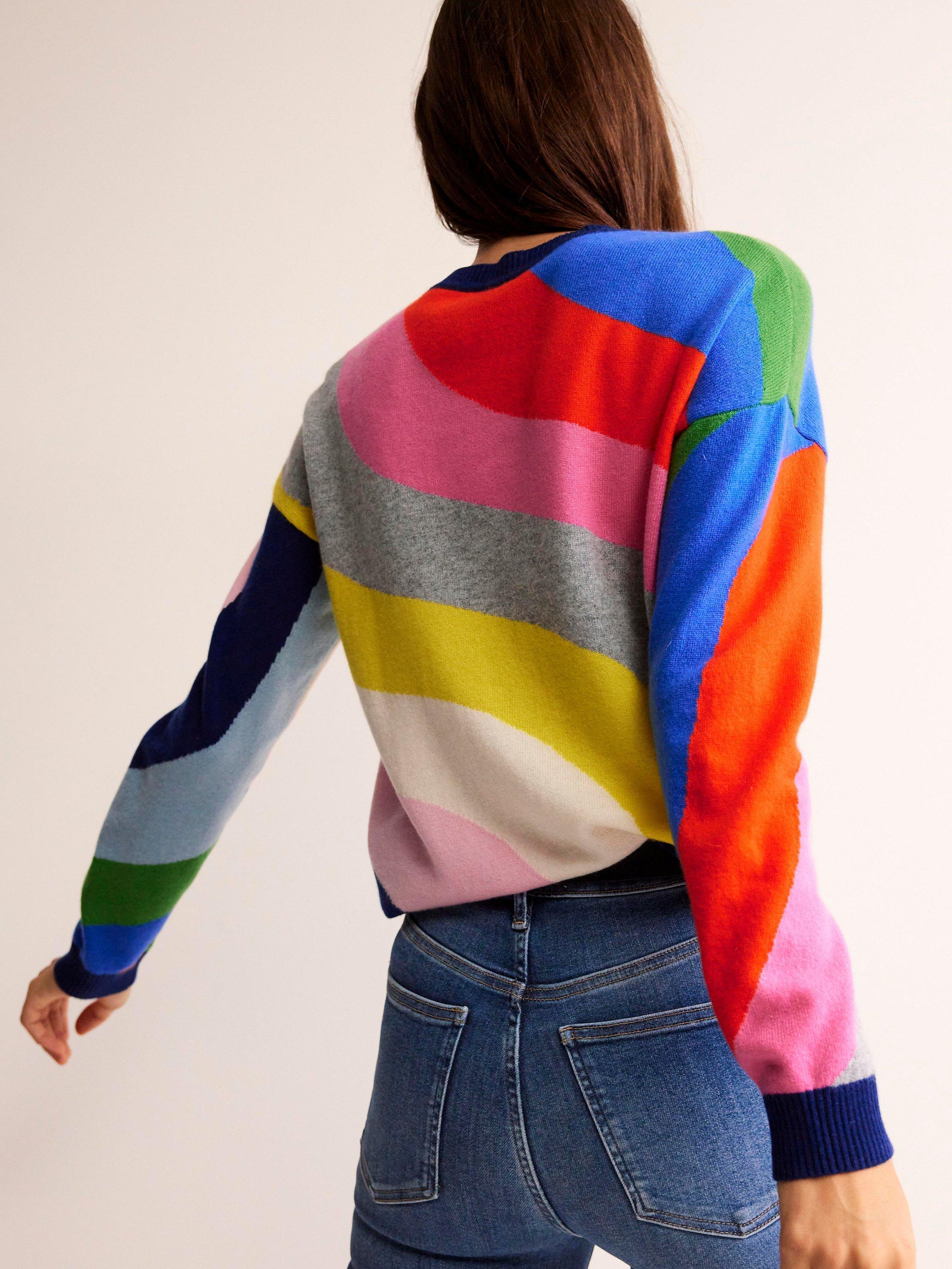 Boden Lydia Cashmere Rainbow Jumper Multi